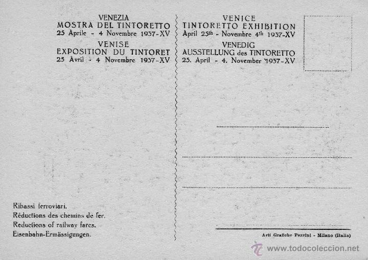 Postales: Tintoretto, Venecia 1.937. - Foto 2