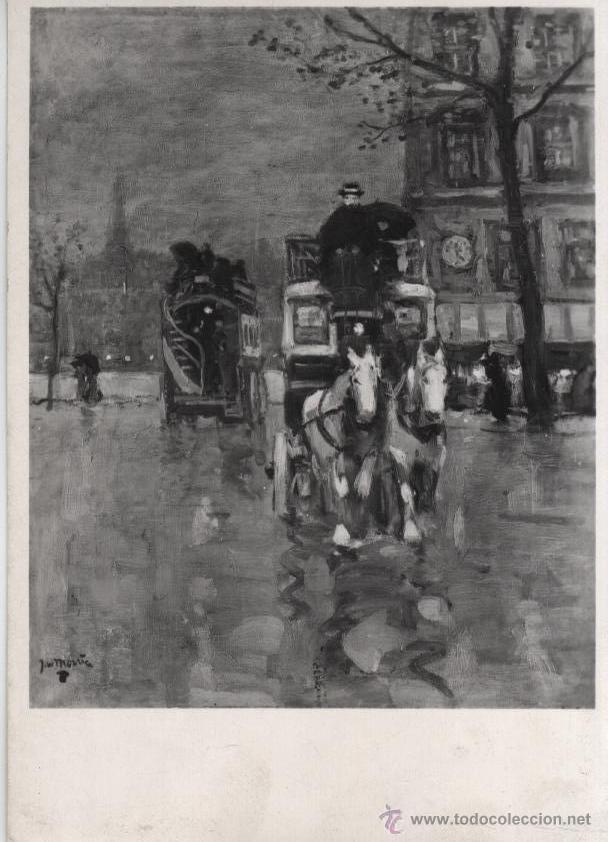 Postales: L&acute;omnibus &agrave; chevaux / James Wilson Morrice. The national Gallery of Canada, Otawa