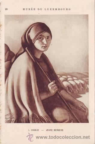 Postkarten: L. CHARLOT: JEUNE BERGERE. Mus&eacute;e du Luxembourg.