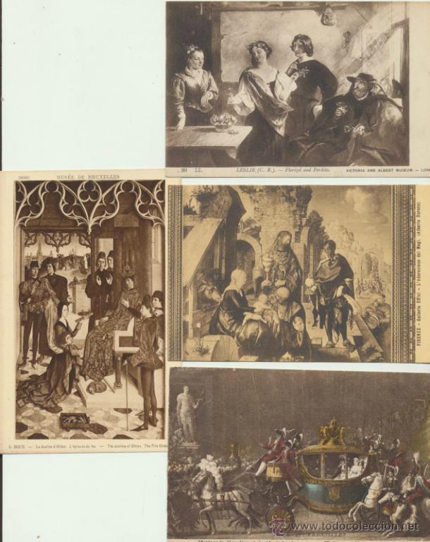 Postales: Postal de Arte. Lote de 4. Varios museos. - Foto 1