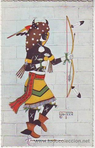 Postkarten: WO PEEN: SUN-BUFFALO DANCER (Man).