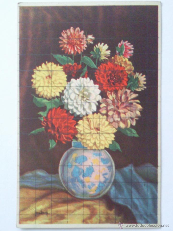 Postcards: ANTIGUA POSTAL PINTURA, JARRON CON FLORES