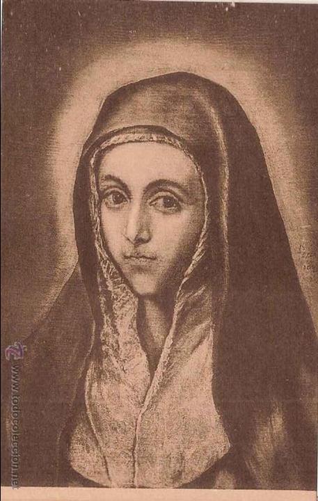 Postales: MUSEO DEL PRADO (MADRID),EL GRECO: LA VIRGEN - HELIOTIPIA ART&Iacute;STICA ESPA&Ntilde;OLA N&ordm; 829