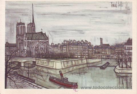 Postales: BERNARD BUFFET: Paris. La Cit&eacute;. - Foto 1