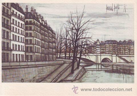 Postales: BERNARD BUFFET: Paris. Le Pont de la Tournelle. - Foto 1