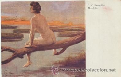 Postales: C.W.Bergm&uuml;ller.- AAbendr&ouml;te. - Foto 1