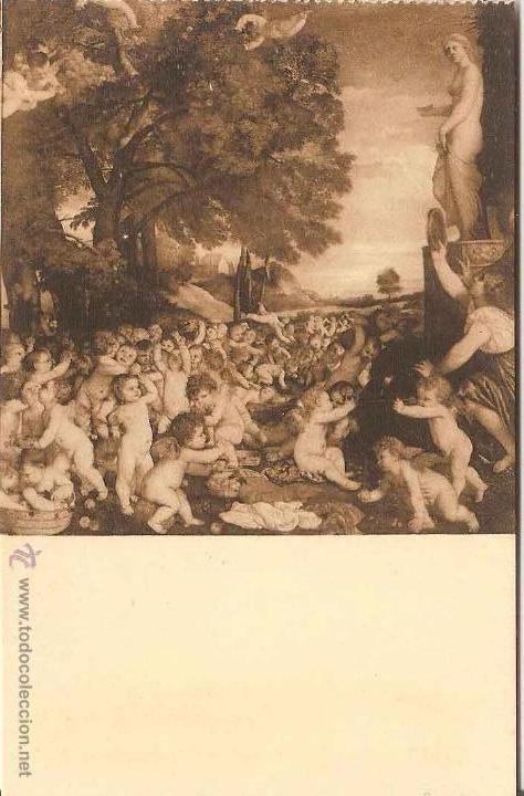 Postkarten: TIZIANO: OFRENDA A LA DIOSA DE LOS AMORES, MUSEO DEL PRADO - HAUSER Y MENET N&ordm; 419 - SIN CIRCULAR