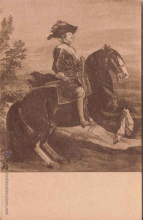 Postales: RETRATO DEL REY DON FELIPE IV, VEL&Aacute;ZQUEZ, MUSEO DEL PRADO 1178 - HELIOTIPIA ART. ESP. - SIN CIRCULAR