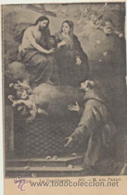 Postales: Murillo.-   La Porci&uacute;ncula. M. del Prado. - Foto 1