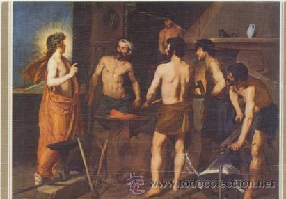 Postales: Vel&aacute;zquez. la Fragua de Vulcano. Museo del Prado. - Foto 1