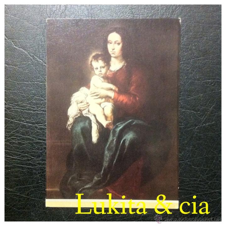 Postales: POSTAL N&ordm; 75 - MURILLO - LA VIRGEN CON EL NI&Ntilde;O - MUSEO DEL PRADO - ESCUDO DE ORO.