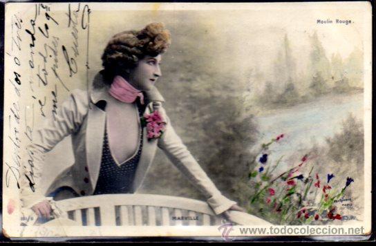 Cartes Postales: TARJETA POSTAL DE LA ACTRIZ MARVILLE. MOULIN ROUGE
