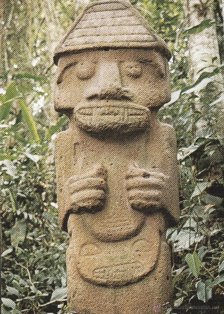 Postales: N&ordm; 19558 L&Aacute;MINA CEDIPSA ARTE PRECOLOMBINO ESCULTURA DE SAN AGUSTIN