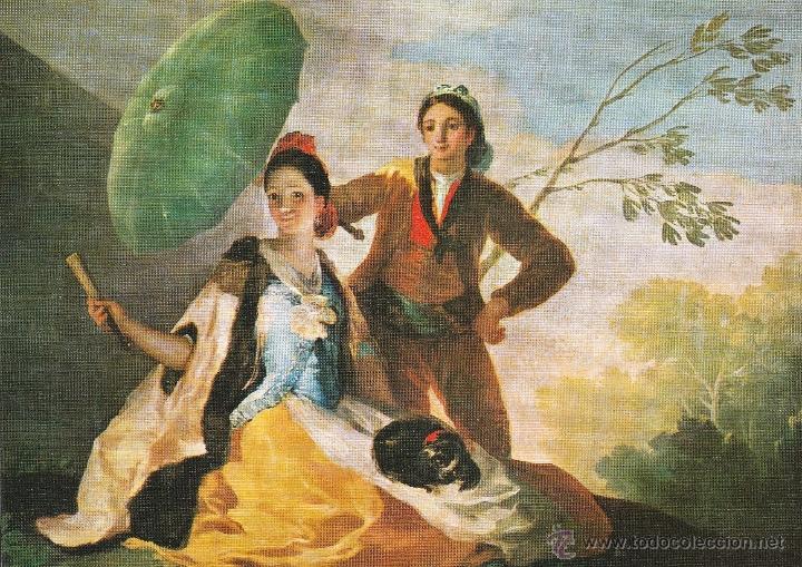 Postkarten: N&ordm; 19641 L&Aacute;MINA CEDIPSA COLECCION ESCUELA ESPA&Ntilde;OLA GOYA EL QUITASOL