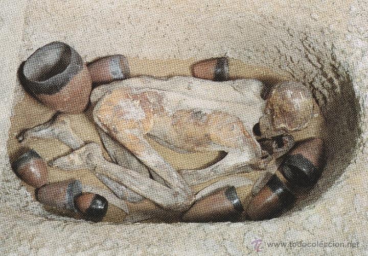 Postkarten: N&ordm; 20077 POSTAL THE BRITISH MUSEUM RECONSTRUCTED BURIAL