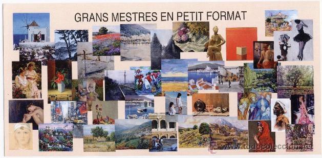 Postales: GRANS MESTRES EN PETIT FORMAT - POSTAL PANORAMICA GALERIA D'ART