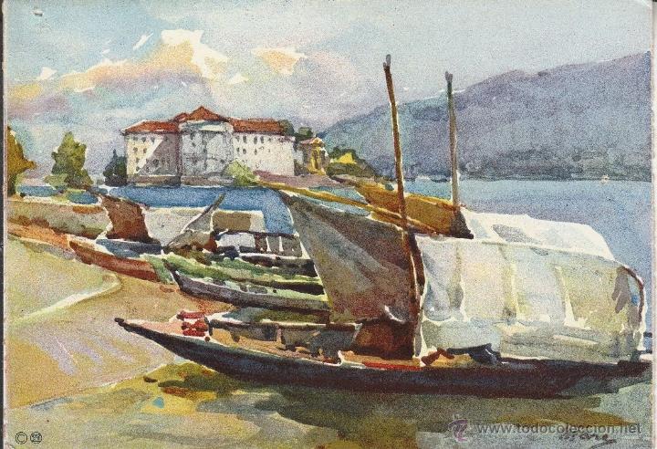 Postais: N&ordm; 23652 POSTAL CUADRO LAGO MAGGIORE . ISOLA BELLA VISTA DALL&acute;ISOLA DEL PESCATORI
