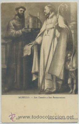 Postales: POSTAL DE ARTE. SAN LEANDRO Y SAN BUENAVENTURA. MUSEO DEL PRADO.   P-ARTE-435