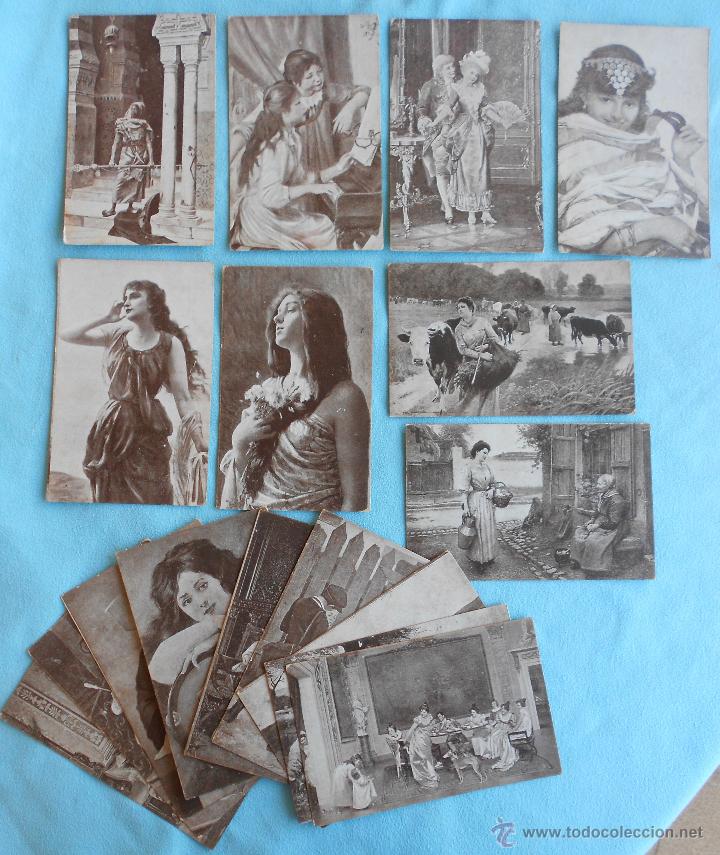 Postcards: 17 Postales Obsequio Chocolate Amatller. Serie 12. Patente 56.591