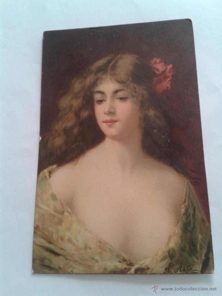 Cartes Postales: POSTAL ANTIGUA DE LA UNION POSTAL UNIVERSAL DE UNA PINTURA DE UNA MUJER