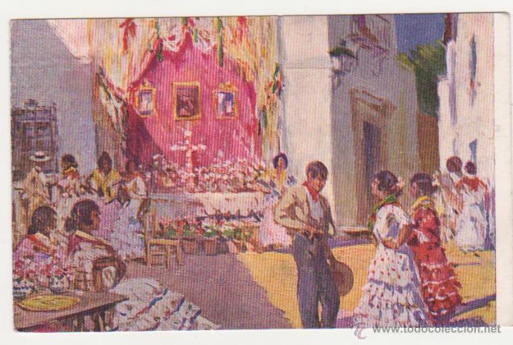 Postales: La Cruz de mayo. M. Bertuchi. - Foto 1