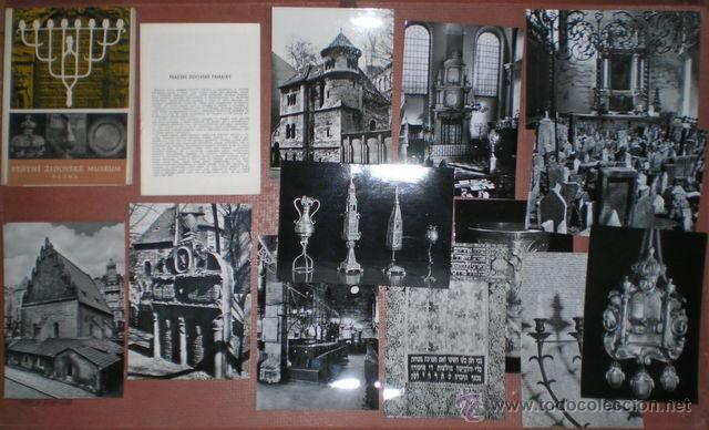 Postales: TESOROS DEL ARTE JUD&Iacute;O EN PRAGA. JEWISH ART TREASURES IN PRAGUE. PRAHA. 12 POSTALES FOT.
