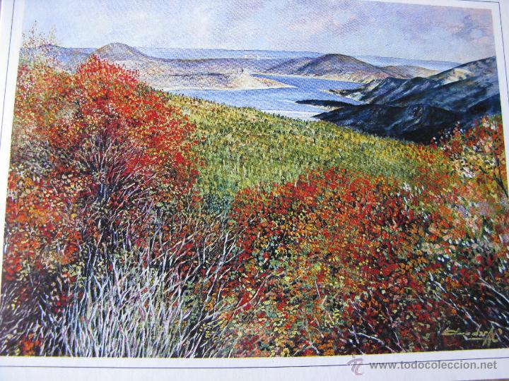 Postcards: POSTAL. OLEO CAMPO DE ZUMAQUE EN DUR&Oacute;N CON VIADUCTO AL FONDO DE AMADOR ALVAREZ CALZ&Oacute;N. D&Iacute;CTICO.NUEVA