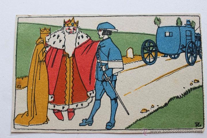 Postales: Cuentos en postales iluminables. EL GATO CON BOTAS, sin circular, circa 1920, ephemera - Foto 1