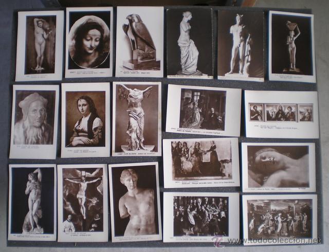 Postales: MUSEE DU LOUVRE: lote de 18 postales - Foto 1