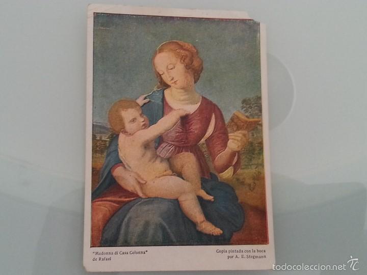 Postales: ANTIGUA POSTAL N&ordm; 428 PINTURA MADONNA DI CASA COLONNA DE RAFAEL COPIA A. STEGMANN ARTISTAS MUTILADOS