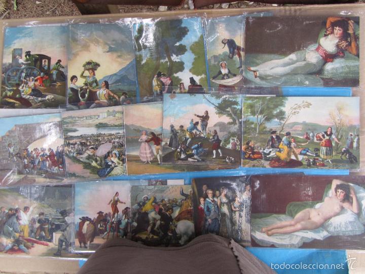 Postales: coleccion de 15 postales cuadros de goya , museo del prado , fototipia hauser y manet