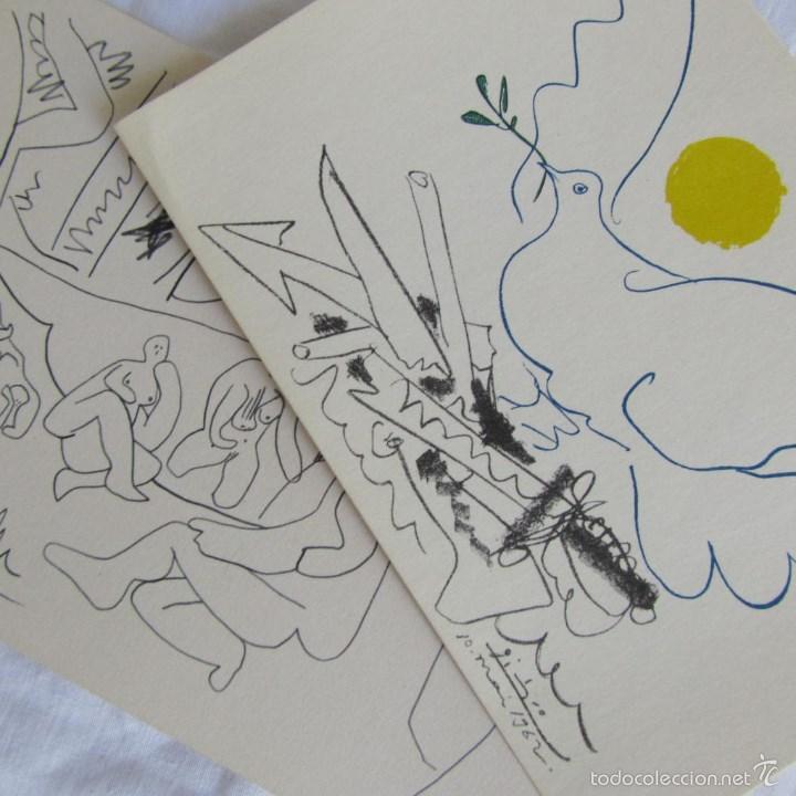 Postales: 2 postales de dibujos de Picasso 1962. El mundo sin armas + Los desayunos VIII
