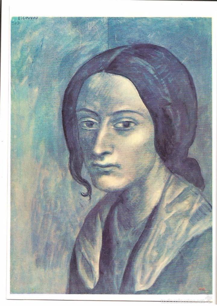 Postales: PICASSO - LA MUJER DEL MECH&Oacute;N. POSTAL - Foto 1