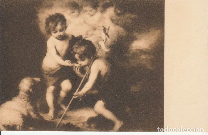 Postales: N&ordm; 28877 POSTAL CUADRO JESUS Y SAN JUAN LOS NI&Ntilde;OS DE LA CONCHA MURILLO MUSEO DEL PRADO 964