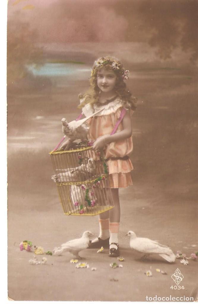 Postales: postal con chica 1918 postal - Foto 1