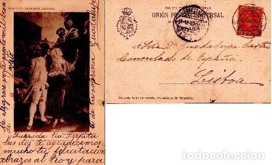Postales: ESPA&Ntilde;A. POSTAL CIRCULADA EN 1902, SELLO 10 CENT ROJO N&ordm; EDIFIL 243. (107)