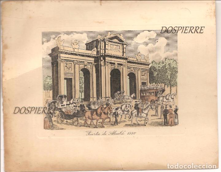 Postais: L&Aacute;MINA, PUERTA DE ALCAL&Aacute;, 1850, FELICITACI&Oacute;N NAVIDAD 1954, ESCRITA REVERSO
