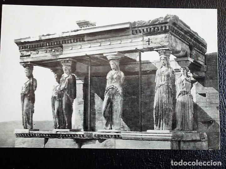 Postales: Atenas. Las Cari&aacute;tides en el Erecteion de la Acr&oacute;polis. Nueva - Foto 1