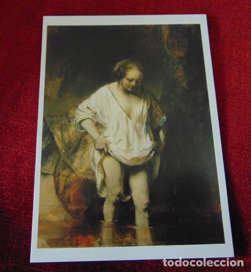 Postales: POSTAL REMBRANDT 1606-1669 - A WOMAN BATHING IN A STREAM - THE NATIONAL GALLERY