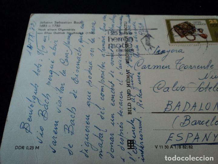 Postales: johann sebastian bach circulada 1982 - Foto 2