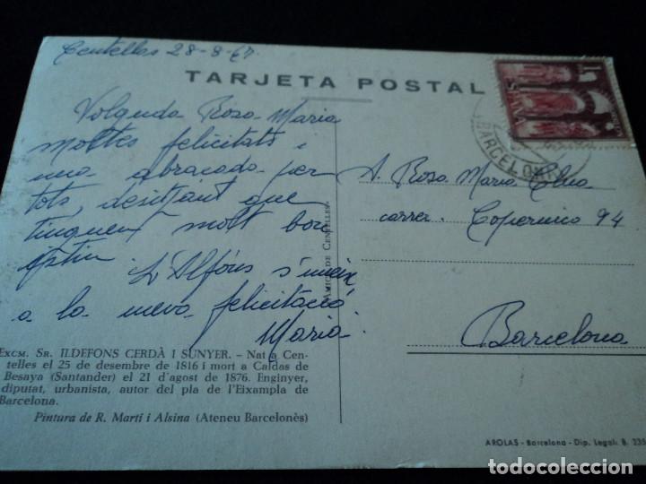 Postales: ildefons cerda i sunyer circulada 1967 - Foto 2