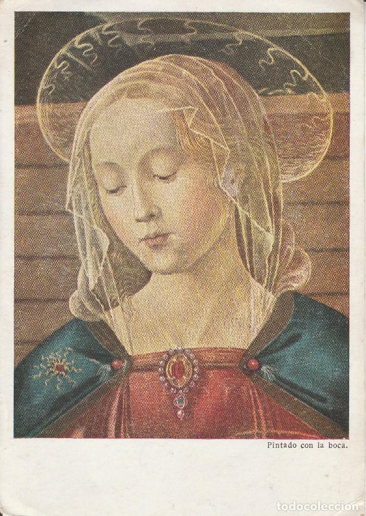 Postales: N&ordm; 31327 POSTAL MADONA PINTADA CON LA BOCA - Foto 1