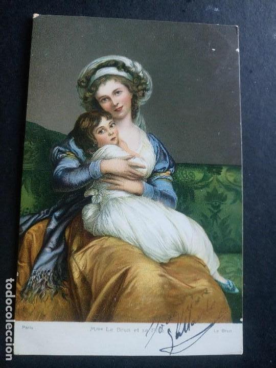 Postales: bonita postal le brun et sa file paris arte escrita
