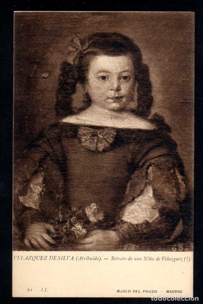 Postales: ANTIGUA POSTAL MUSEO DEL PRADO: VELAZQUEZ (ATRIBUIDO) - RETRATO DE UNA NI&Ntilde;A DE VELAZQUEZ -  61 LL