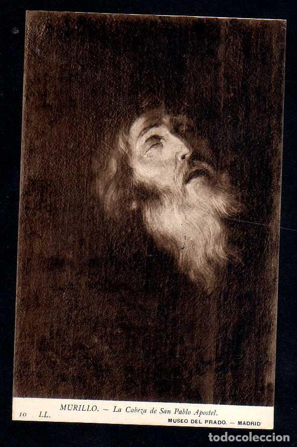 Cartoline: ANTIGUA POSTAL MUSEO DEL PRADO: MURILLO - LA CABEZA DE SAN PABLO APOSTOL - LL.10