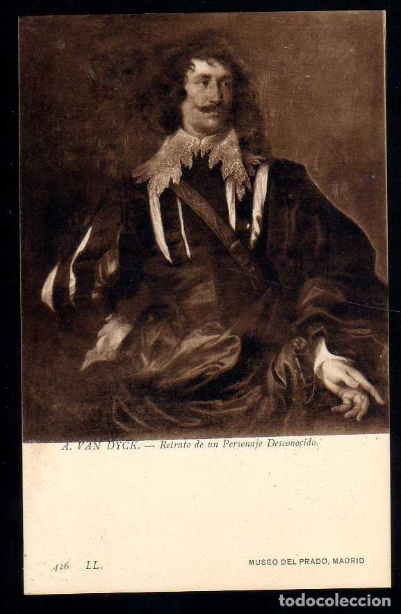 Postales: ANTIGUA POSTAL MUSEO DEL PRADO: A. VAN DYCK - RETRATO DE UN PERSONAJE DESCONOCIDO  - LL.426