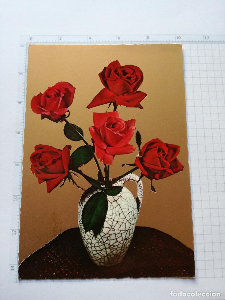 Postcards: POSTAL ITALIANA - MOTIVO JARRON CON ROSAS