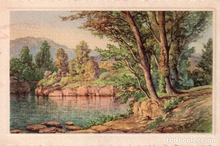 Postcards: POSTAL EDITADA POR CYZ DE  UN CUADRO DE  UN LAGO , ARBOLES  Y MONTA&Ntilde;AS