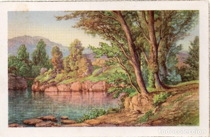 Postcards: POSTAL EDITADA POR CYZ DE UN CUADRO DE UN LAGO , ARBOLES Y MONTA&Ntilde;AS