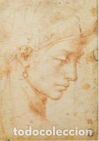 Postales: () POSTAL ARTE. .. CABEZA DE MUJER (MICHELANGELO) - Foto 1